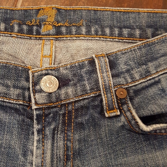 7FAM Straight Bootcut Leather Squiggle 28.5” - Picture 3 of 7